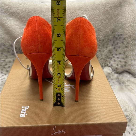 Christian Louboutin Meyerling Lace-Up Heels – BNIB – Orange/Blue - Picture 5 of 12
